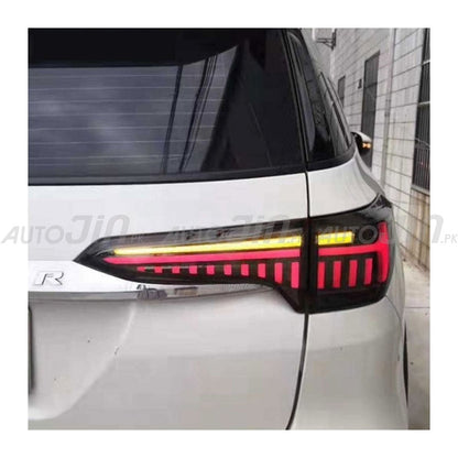 Toyota Fortuner 2016-20 Audi Style Taillamps Smoke - Sequential