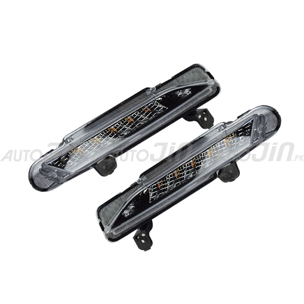 Dlaa Toyota Yaris Front Bumper DRL LED OEM Turn Signal Light TY222LED