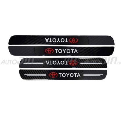Toyota Logo Carbon Fiber Sill Protector