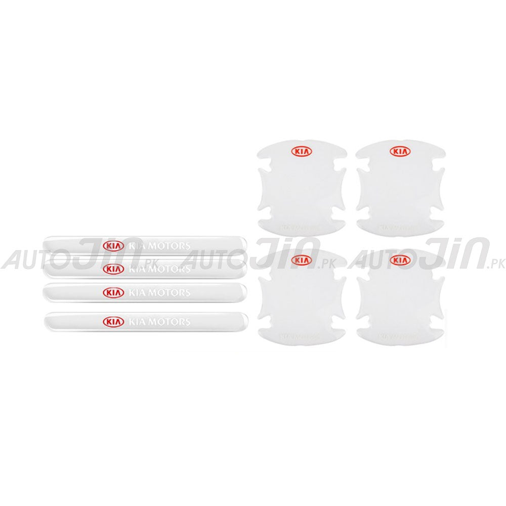 Kia 8 Pcs Car Door Handle Door Bowl Protector Transparent