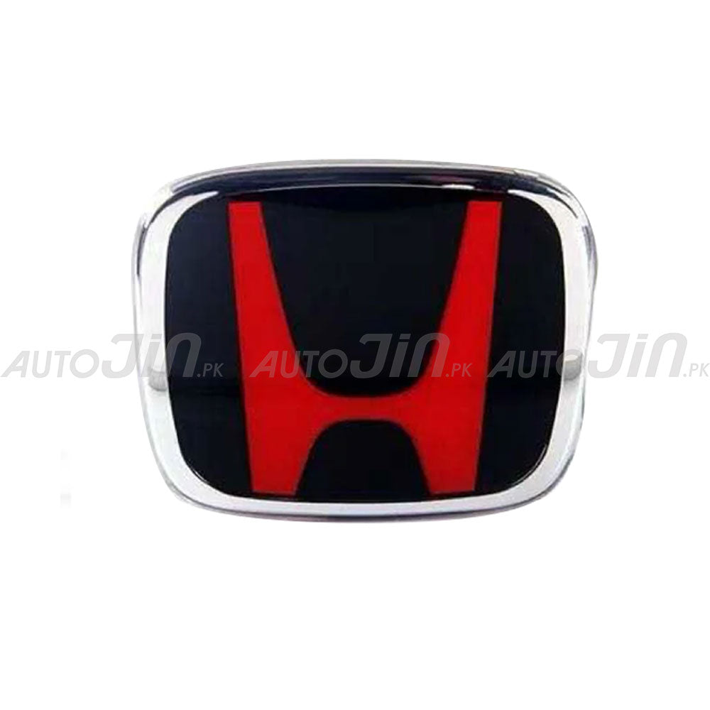 Honda Civic 2016-21 Red And Black Front Logo Grill Emblem