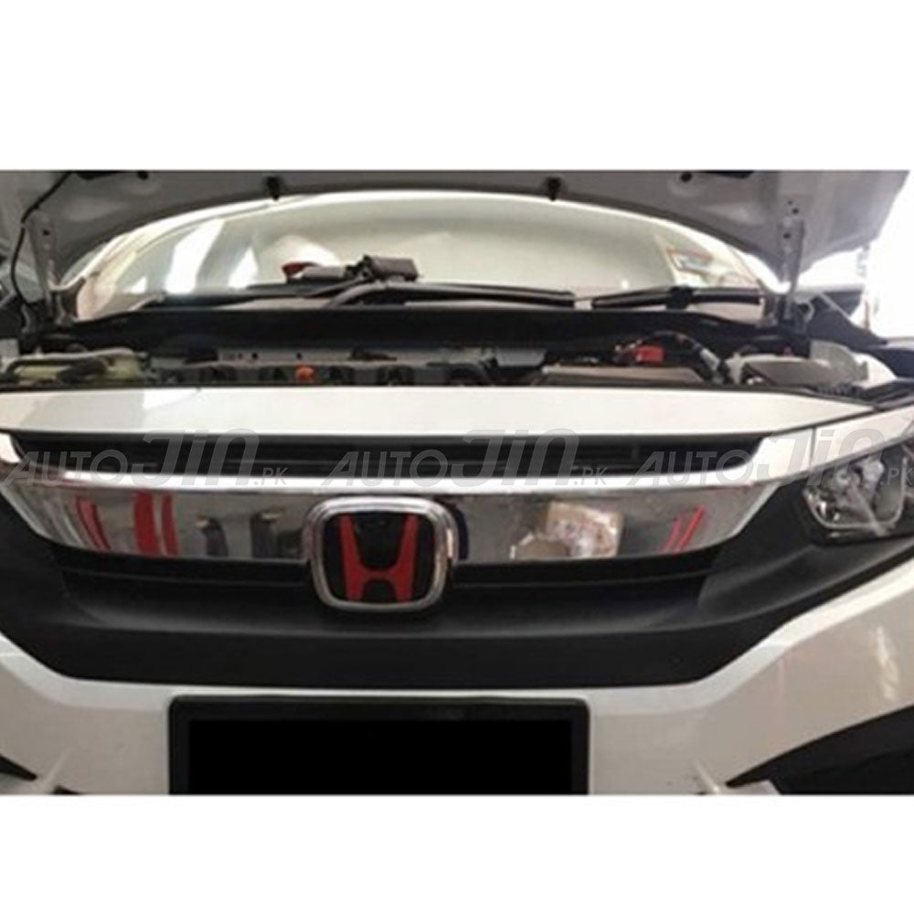 Honda Civic 2016-21 Red And Black Front Logo Grill Emblem