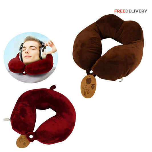Head Rest Neck Pillow U-Shaped Soft Neck Rest Pillow - 2 Piece Multicolor