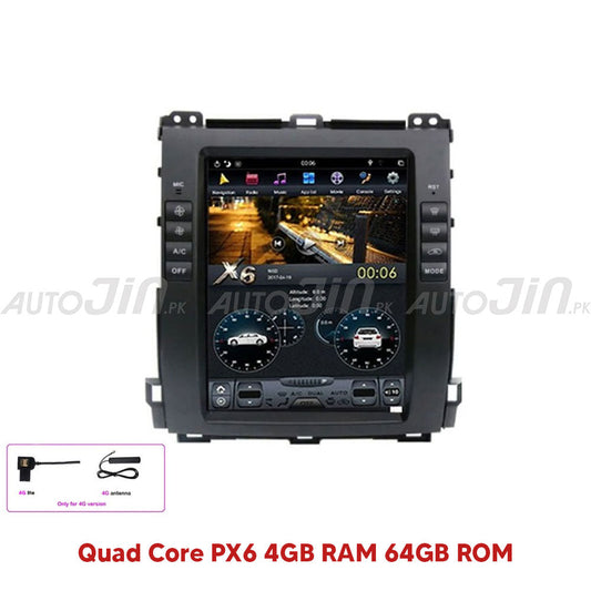 Toyota Land Cruiser Prado 2005 Tesla Quad Core PX6 4GB RAM + 64GB ROM (Low Version)