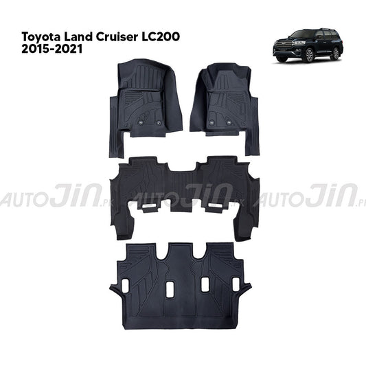 Toyota Land Cruiser LC200 2015-2021 TPE Floor Mats Premium