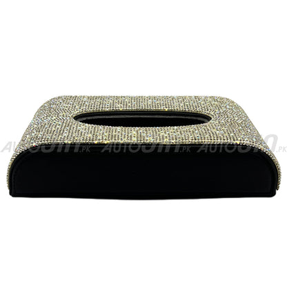 Car Tissue Box Leather Diamond