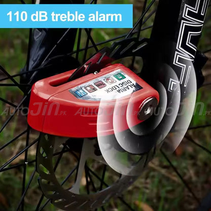Motorcycle Bicycle Alarming Anti-Theft Disc Brake Lock Security System